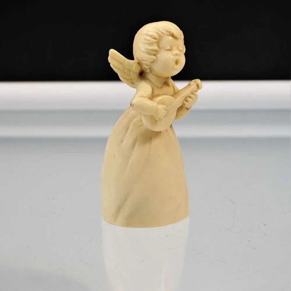 Vintage Musical Angel A Santini Classic Figure Made In Italy Sculpted Marble
